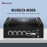 Fanless Mini PC Intel N100/i3-N305,4*Intel i226-V 2.5G Network,5*USB 2.0 1*USB 3.0,OPNsense OpenWRT  Soft Router